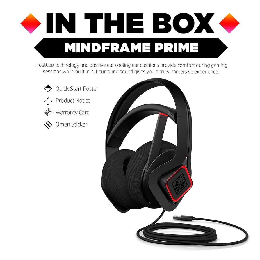 ヘッドホン OMENbyhp MINDFRAME PRIME Amazon.com: HP OMEN Mindframe Prime Gaming Headset with